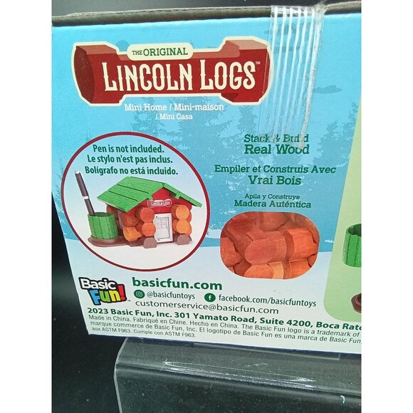 The Original Lincoln Logs Mini Home Building Set 27 Pieces Real Wood - Picture 5 of 6